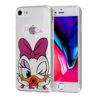 Apple iPhone 8 4.7": Coque Housse silicone TPU Transparente Ultra-Fine Dessin animé jolie - Daisy Duck