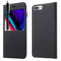 Apple iPhone 8 Plus 5.5": Etui View Case Flip Folio Leather cover + Stylet - NOIR