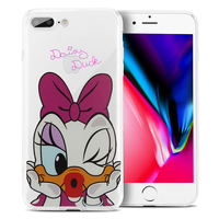 Apple iPhone 8 Plus 5.5": Coque Housse silicone TPU Transparente Ultra-Fine Dessin animé jolie - Daisy Duck