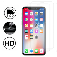 Apple Iphone X 5.8"/ iPhone 10/ iPhone Ten: Lot/ Pack de 2 Films en Verre Trempé Bord Incurvé Resistant