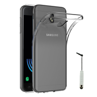 Samsung Galaxy J3 (2017) J330F/DS/ J330G/DS/ J3 Pro (2017) (non compatible Galaxy J3 2016/ 2015): Accessoire Housse Etui Coque gel UltraSlim et Ajustement parfait + mini Stylet - TRANSPARENT