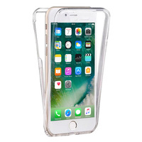 Apple iPhone 7 4.7" (non compatible iPhone 7 Plus 5.5''): Coque Housse Silicone Gel TRANSPARENTE ultra mince 360° protection intégrale Avant et Arrière - TRANSPARENT