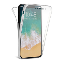 Apple Iphone X 5.8"/ iPhone 10/ iPhone Ten: Coque Housse Silicone Gel TRANSPARENTE ultra mince 360° protection intégrale Avant et Arrière - TRANSPARENT