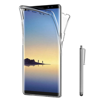 Samsung Galaxy Note 8 6.3"/ Note8 Duos: Coque Housse Silicone Gel TRANSPARENTE ultra mince 360° protection intégrale Avant et Arrière + Stylet - TRANSPARENT