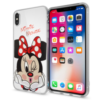 Apple Iphone X 5.8"/ iPhone 10/ iPhone Ten: Coque Housse silicone TPU Transparente Ultra-Fine Dessin animé jolie - Minnie Mouse