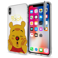 Apple Iphone X 5.8"/ iPhone 10/ iPhone Ten: Coque Housse silicone TPU Transparente Ultra-Fine Dessin animé jolie + Stylet - Winnie the Pooh