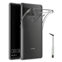 Huawei Mate 10 Porsche Design 6.0" (non compatible Mate 10 5.9"): Accessoire Housse Etui Coque gel UltraSlim et Ajustement parfait + mini Stylet - TRANSPARENT