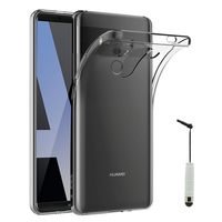 Huawei Mate 10 Pro 6.0" BLA-L09/ L29/ AL00 (non compatible Mate 10 5.9"): Accessoire Housse Etui Coque gel UltraSlim et Ajustement parfait + mini Stylet - TRANSPARENT