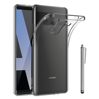 Huawei Mate 10 Pro 6.0" BLA-L09/ L29/ AL00 (non compatible Mate 10 5.9"): Accessoire Housse Etui Coque gel UltraSlim et Ajustement parfait + Stylet - TRANSPARENT