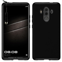 Huawei Mate 10 Porsche Design 6.0" (non compatible Mate 10 5.9"): Housse Coque TPU Silicone Gel Souple Translucide Ultra Fine + mini Stylet - NOIR