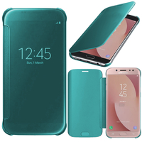 Samsung Galaxy J7 (2017) SM-J730F/DS/ J7 (2017) Duos J730F/DS: Coque Silicone gel rigide Livre rabat - BLEU