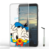 Samsung Galaxy A8 (2018) A530F 5.6"/ A8 (2018) Duos A530F/DS: Coque Housse silicone TPU Transparente Ultra-Fine Dessin animé jolie + mini Stylet - Donald Duck