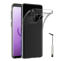Samsung Galaxy S9 5.8": Accessoire Housse Etui Coque gel UltraSlim et Ajustement parfait + mini Stylet - TRANSPARENT