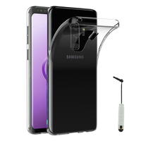 Samsung Galaxy S9+/ S9 Plus 6.2": Accessoire Housse Etui Coque gel UltraSlim et Ajustement parfait + mini Stylet - TRANSPARENT