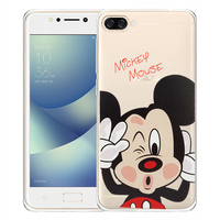 Asus Zenfone 4 Max ZC520KL 5.2" (non compatible Zenfone 4 Max ZC554KL 5.5"): Coque Housse silicone TPU Transparente Ultra-Fine Dessin animé jolie - Mickey Mouse