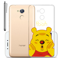 Huawei Honor 6A 5.0": Coque Housse silicone TPU Transparente Ultra-Fine Dessin animé jolie + Stylet - Winnie the Pooh