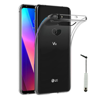 LG V30 6.0"/ V30+/ LG Signature Edition H930/ H931/ H932/ H933/ VS996/ US998/ LS998U: Accessoire Housse Etui Coque gel UltraSlim et Ajustement parfait + mini Stylet - TRANSPARENT