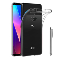 LG V30 6.0"/ V30+/ LG Signature Edition H930/ H931/ H932/ H933/ VS996/ US998/ LS998U: Accessoire Housse Etui Coque gel UltraSlim et Ajustement parfait + Stylet - TRANSPARENT