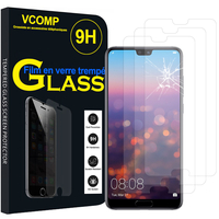 Huawei P20 Pro 6.1" (non compatible Huawei P20/ P20 Lite): Lot / Pack de 3 Films de protection d'écran Verre Trempé