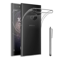 Sony Xperia XA2 Ultra/ XA2 Ultra Dual 6.0" H3213 H3223 H4213 H4233: Accessoire Housse Etui Coque gel UltraSlim et Ajustement parfait + Stylet - TRANSPARENT