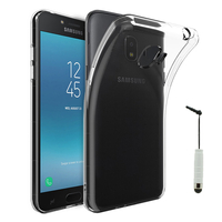 Samsung Galaxy J2 Pro (2018) SM-J250F/ Galaxy Grand Prime Pro (2018) 5.0": Accessoire Housse Etui Coque gel UltraSlim et Ajustement parfait + mini Stylet - TRANSPARENT