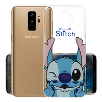 Samsung Galaxy S9+/ S9 Plus 6.2": Coque Housse silicone TPU Transparente Ultra-Fine Dessin animé jolie - Stitch