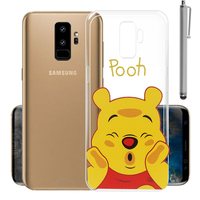 Samsung Galaxy S9+/ S9 Plus 6.2": Coque Housse silicone TPU Transparente Ultra-Fine Dessin animé jolie + Stylet - Winnie the Pooh