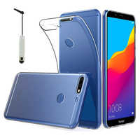 Huawei Y7 Pro (2018) 5.99": Accessoire Housse Etui Coque gel UltraSlim et Ajustement parfait + mini Stylet - TRANSPARENT