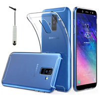 Samsung Galaxy A6 (2018) 5.6"/ A6 2018 Dual SIM (non compatible Galaxy A6+/ A6 Plus (2018) 6.0"): Accessoire Housse Etui Coque gel UltraSlim et Ajustement parfait + mini Stylet - TRANSPARENT
