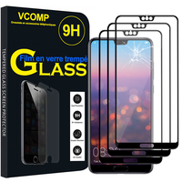 Huawei P20 Pro 6.1" (non compatible Huawei P20/ P20 Lite): Lot / Pack de 3 Films de protection d'écran Verre Trempé