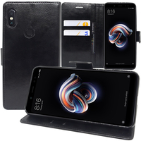 Xiaomi Redmi Note 5/ Redmi Note 5 Pro 5.99": Accessoire Etui portefeuille Livre Housse Coque Pochette support vidéo cuir PU - NOIR