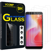 Xiaomi Redmi 6 5.45": Lot / Pack de 3 Films de protection d'écran Verre Trempé