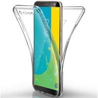 Samsung Galaxy J6 (2018)/ On6 (2018) 5.6" J600F/DS/ J600G/DS: Coque Housse Silicone Gel TRANSPARENTE ultra mince 360° protection intégrale Avant et Arrière - TRANSPARENT
