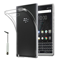 BlackBerry KEY2 4.5"/ BlackBerry Athena/ BBF100-1/ BBF100-2/ BBF100-6/ BBF100-4: Accessoire Housse Etui Coque gel UltraSlim et Ajustement parfait + mini Stylet - TRANSPARENT