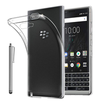 BlackBerry KEY2 4.5"/ BlackBerry Athena/ BBF100-1/ BBF100-2/ BBF100-6/ BBF100-4: Accessoire Housse Etui Coque gel UltraSlim et Ajustement parfait + Stylet - TRANSPARENT