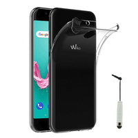 Wiko Lenny 5 5.7": Accessoire Housse Etui Coque gel UltraSlim et Ajustement parfait + mini Stylet - TRANSPARENT