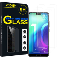 Huawei Honor 10/ Honor 10 GT 5.84" (non compatible Huawei Honor View 10 5.99"): Lot / Pack de 3 Films de protection d'écran Verre Trempé