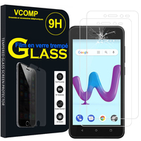 Wiko Sunny3/ Sunny 3 5.0" (non compatible Wiko Sunny3 Mini 4.0"): Lot / Pack de 2 Films de protection d'écran Verre Trempé