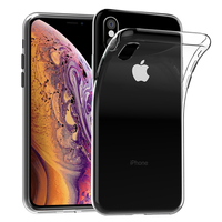 Apple iPhone XS (2018) 5.8" (non compatible iPhone XS Max 6.5"): Accessoire Housse Etui Coque gel UltraSlim et Ajustement parfait - TRANSPARENT