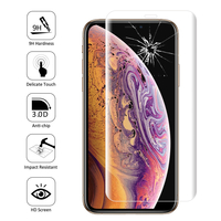 Apple iPhone XS (2018) 5.8" (non compatible iPhone XS Max 6.5"): 1 Film en Verre Trempé Bord Incurvé Resistant