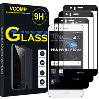 Huawei P10 Lite 5.2" (non compatible Huawei P10/ P10 Plus): Lot / Pack de 3 Films de protection d'écran Verre Trempé
