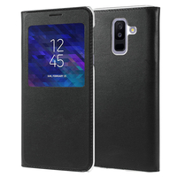 Samsung Galaxy A6+/ A6 Plus (2018) 6.0"/ Galaxy A9 Star Lite (non compatible Galaxy A6 (2018) 5.6"): Etui View Case Flip Folio Leather cover - NOIR