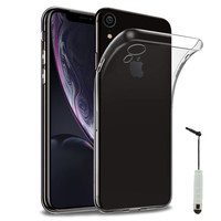 Apple iPhone XR (2018) 6.1" A1984: Accessoire Housse Etui Coque gel UltraSlim et Ajustement parfait + mini Stylet - TRANSPARENT