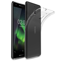 Nokia 2.1 (2018) 5.5" (non compatible Nokia 2 (2017) 5.0") [Les Dimensions EXACTES du telephone: 153.6 x 77.6 x 9.7 mm]: Accessoire Housse Etui Coque gel UltraSlim et Ajustement parfait - TRANSPARENT