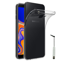 Samsung Galaxy J6+/ J6 Plus (2018) 6.0" (non compatible Galaxy J6 (2018) 5.6") [Les Dimensions EXACTES du telephone: 161.4 x 76.9 x 7.9 mm]: Accessoire Housse Etui Coque gel UltraSlim et Ajustement parfait + mini Stylet - TRANSPARENT