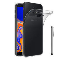 Samsung Galaxy J6+/ J6 Plus (2018) 6.0" (non compatible Galaxy J6 (2018) 5.6") [Les Dimensions EXACTES du telephone: 161.4 x 76.9 x 7.9 mm]: Accessoire Housse Etui Coque gel UltraSlim et Ajustement parfait + Stylet - TRANSPARENT
