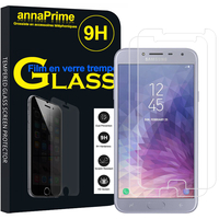 Samsung Galaxy J4 (2018) 5.5" J400F/DS J400G/DS (non compatible Galaxy J4 Core 6.0"/ Galaxy J4+/ J4 Plus 6.0"): Lot / Pack de 2 Films de protection d'écran Verre Trempé