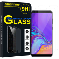 Samsung Galaxy A9 (2018) 6.3" SM-A920F/ Galaxy A9S/ A9 Star Pro (non compatible Galaxy A9 (2016) 6.0"): Lot / Pack de 2 Films de protection d'écran Verre Trempé