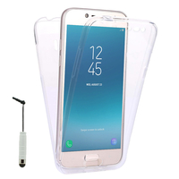 Samsung Galaxy J2 (2018) 5.0"/ J2 Pro (2018)/ Galaxy Grand Prime Pro (2018)/ J2 2018 Duos/ SM-J250F/ J250G/ J250M/ J250N (non compatible Galaxy J2 Version 2017/ 2016/ 2015): Coque Housse Silicone Gel TRANSPARENTE ultra mince 360° protection intégrale Av