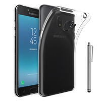 Samsung Galaxy J2 (2018) 5.0"/ J2 Pro (2018)/ Galaxy Grand Prime Pro (2018)/ J2 2018 Duos/ SM-J250F/ J250G/ J250M/ J250N (non compatible Galaxy J2 Version 2017/ 2016/ 2015): Accessoire Housse Etui Coque gel UltraSlim et Ajustement parfait + Stylet - TRANS